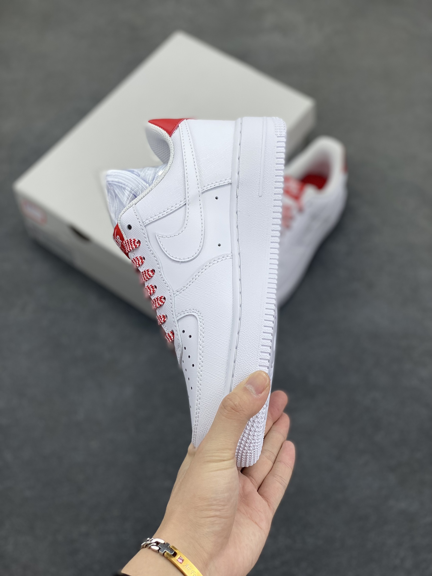 Nike Air Force 1 Low Embossed White Red - Authentic Air Force Edition 4 i1746817665 2878 2