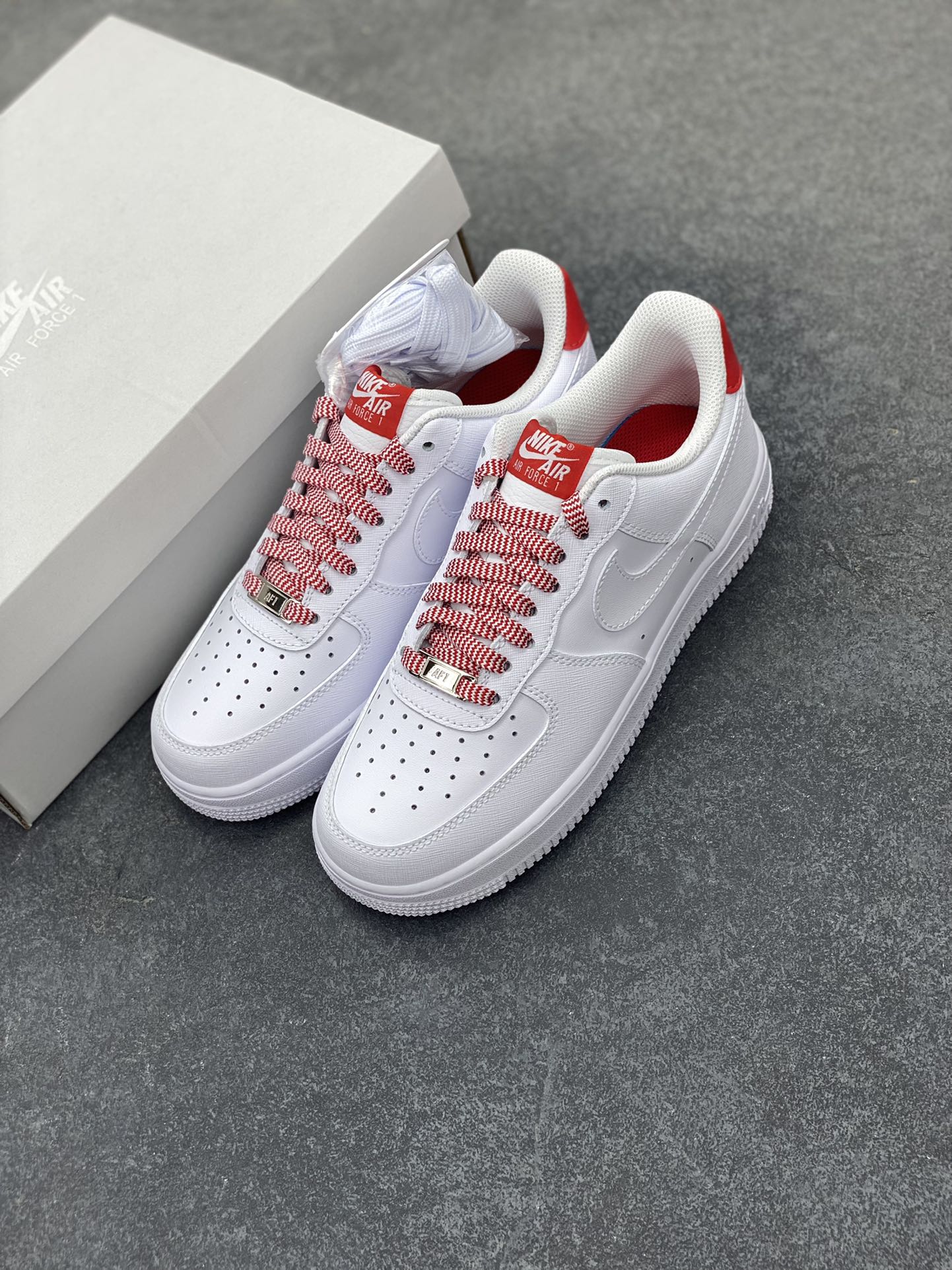 Nike Air Force 1 Low Embossed White Red - Authentic Air Force Edition 9 i1746817665 75 7
