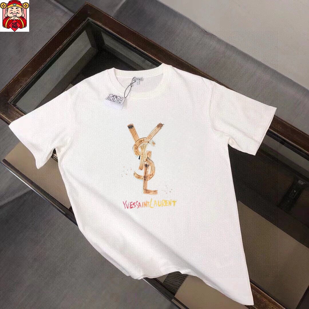 Saint Laurent 品牌【YSL圣罗兰】(胖子福音) 男士休闲短袖T恤 2025春夏新品