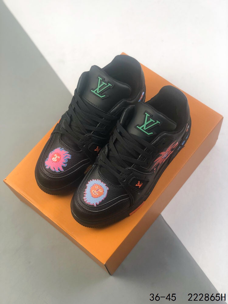 Louis Vuitton Trail Sneaker Low Top Graffiti Black Leather 3 i1746885817 3784 1