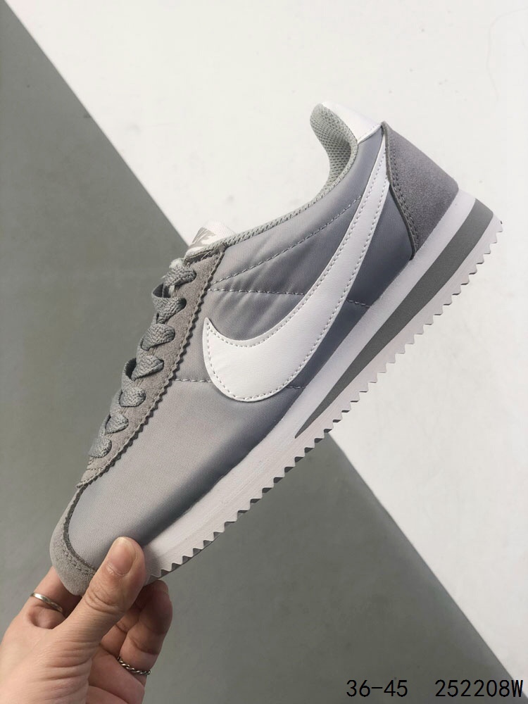 Nike Classic Cortez Nylon Sneakers, Grey & White, Lightweight Comfort 7 i1746889017 2913 5