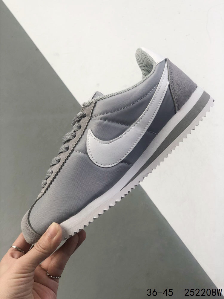 Nike Classic Cortez Nylon Sneakers, Grey & White, Lightweight Comfort 4 i1746889017 7673 2