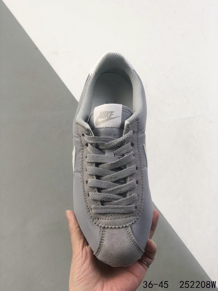 Nike Classic Cortez Nylon Sneakers, Grey & White, Lightweight Comfort 8 i1746889017 7681 6