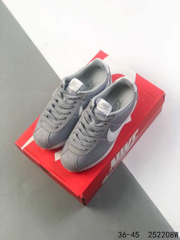 Nike Classic Cortez Nylon Sneakers, Grey & White, Lightweight Comfort 3 i1746889017 891 1
