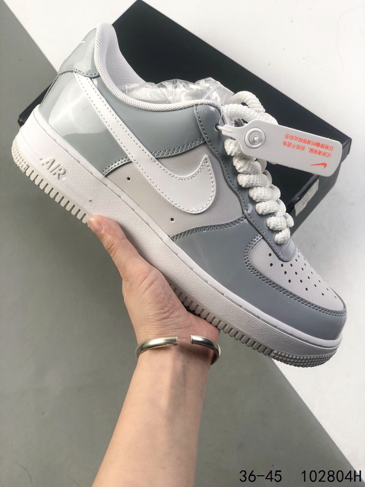 Nike Air Force 1 Low Casual Sneakers - Gray and White 2 i1746889286 7499 0