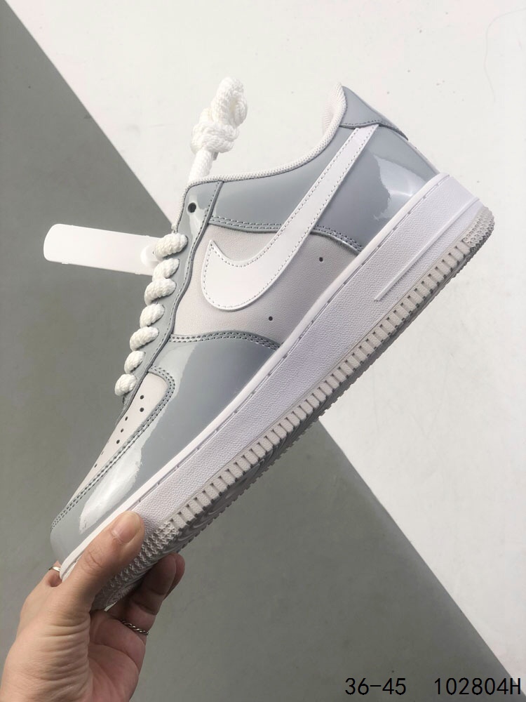 Nike Air Force 1 Low Casual Sneakers - Gray and White 4 i1746889287 482 2