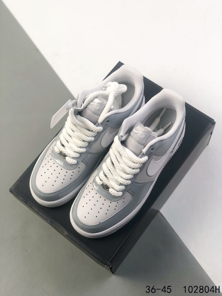 Nike Air Force 1 Low Casual Sneakers - Gray and White 3 i1746889287 8576 1