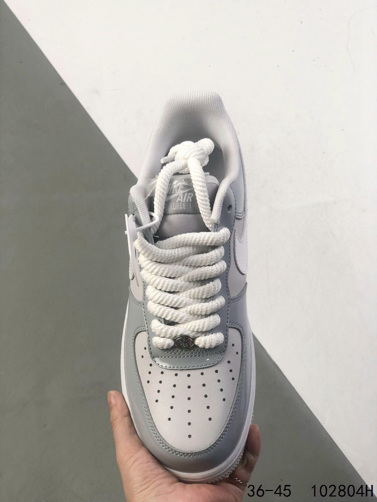 Nike Air Force 1 Low Casual Sneakers - Gray and White 8 i1746889287 8975 6
