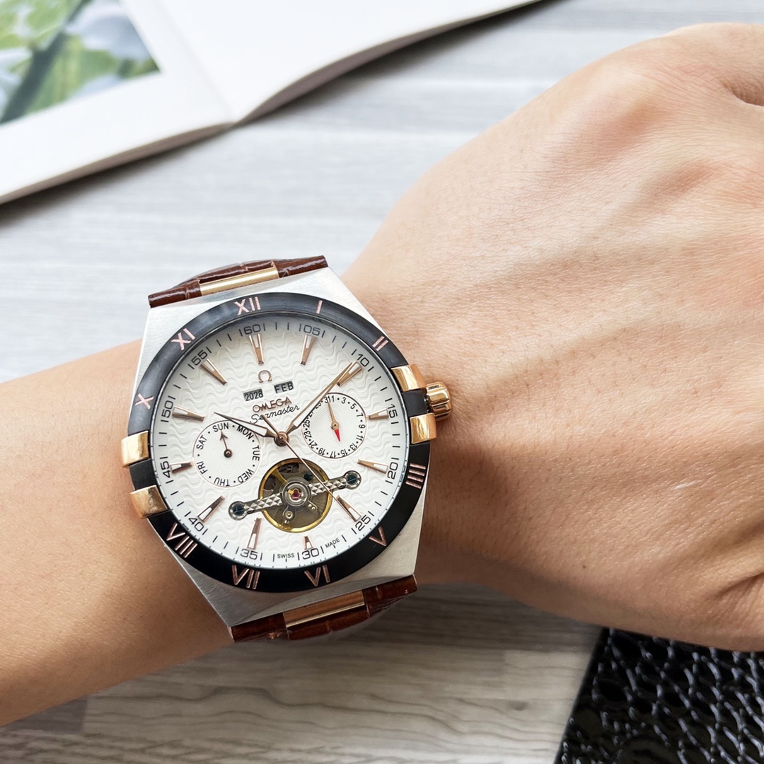 NO:337081,White Gold Omega - OMEGA boutique men's watches, noble and elegant, gentlemanly style, excellent quality, hot selling throughout the city. It adopts fully automatic mechanical movement, top-grade 316 stainless steel case, imported calfskin strap, super mineral mirror, diameter 42mm, omega, cowhide19860909白 金.欧米茄-OMEGA精品男士腕表 尊贵大气,绅士风范,卓越品质,热卖全城.采用全自动机械机芯,顶级316精钢表壳,进口小牛皮表带,矿物质超强镜面,直径42mm,,omega,cowhide,Watch