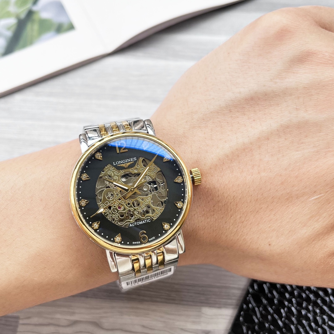 NO:337053,- White leather gold steel belt plus 20 physical shots Brand Longines-LONGINES Type [Cool] Men's watch Case 316 stainless steel (high quality workmanship) Imported strap Calfskin/top 316 stainless steel (two options) Movement fully automatic mechanical movement (stable when walking) Glass advanced reinforced coating mirror Dimensions 40mm in diameter, 12mm in thickness, longines, cowhide19860909-白皮金钢带加20 实物拍摄 品牌浪琴-LONGINES  类型[酷]男士腕表 表壳316精钢（做工优质） 表带进口 小牛皮/顶级316精钢(两种可选) 机芯全自动机械机芯（走时稳定） 玻璃高级强化镀膜镜面 尺寸直径40mm,厚度12mm,,longines,cowhide,Watch