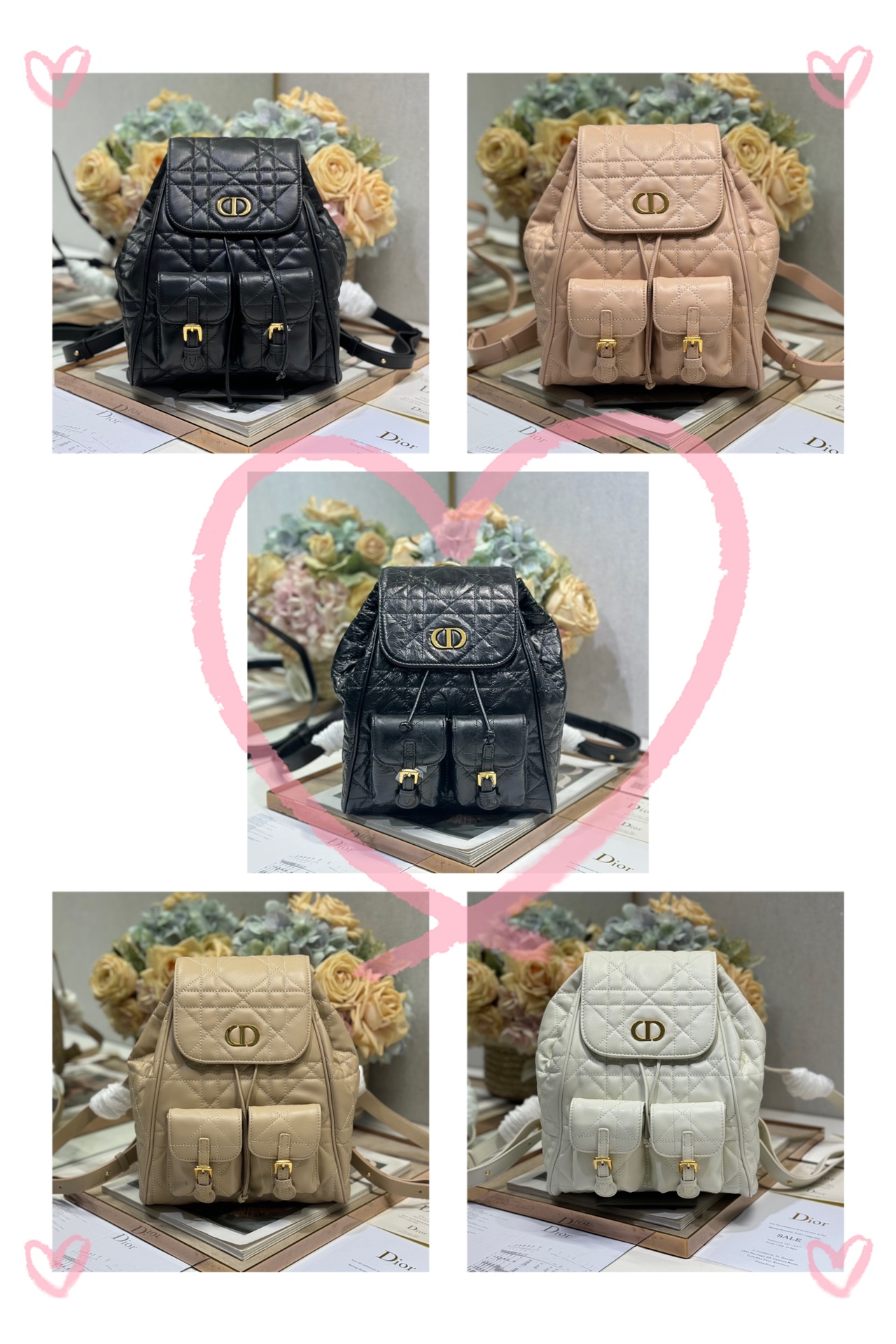 NO:213702,Medium Dior Caro Backpack #Black/Pink/Apricot/White/Oil Wax Black#Five Color Comparison Charts√√√ Model 6301, Dior, Dior, Dior, Backpacks19860909中号 Dior Caro 双肩背包#黑/粉/杏/白/油蜡黑#五个颜色对比图√√√ 型号6301,迪奥,dior,dior,backpacks,Bag