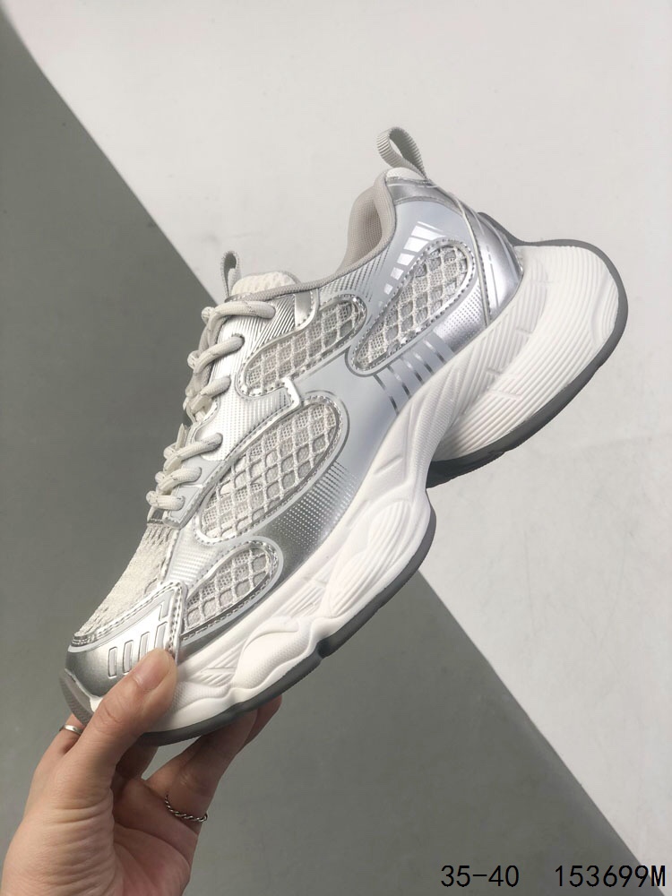 Gucci CC Women's Silver Leather and Mesh Chunky Sole Fashion Sneakers 9 i1746970438 3425 7