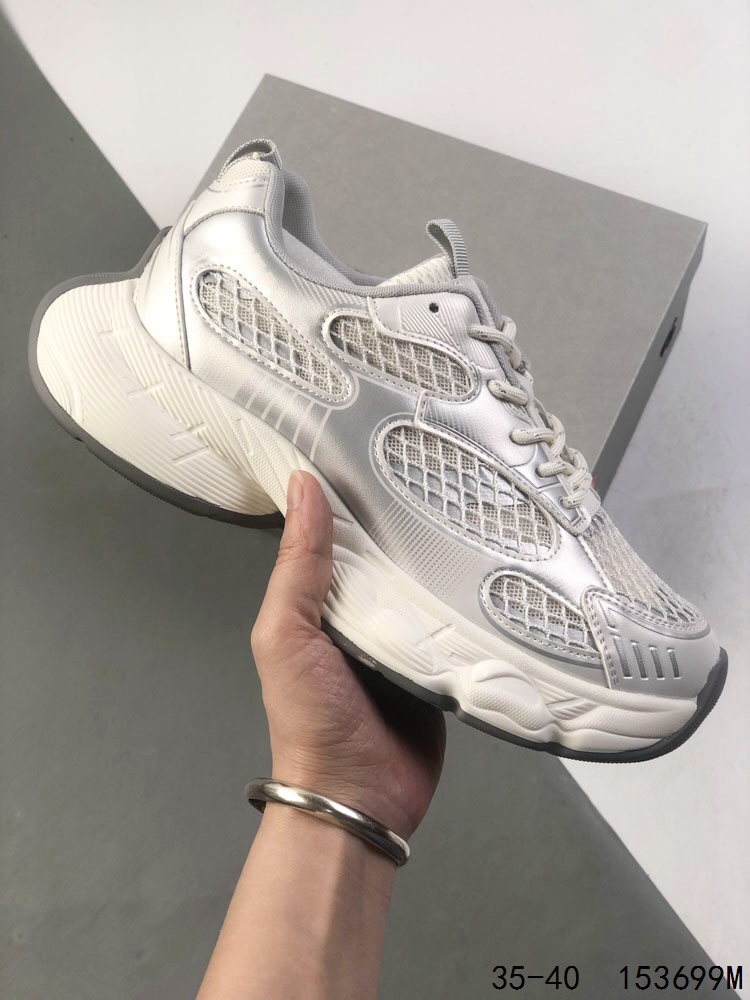 Gucci CC Women's Silver Leather and Mesh Chunky Sole Fashion Sneakers 2 i1746970438 4326 0