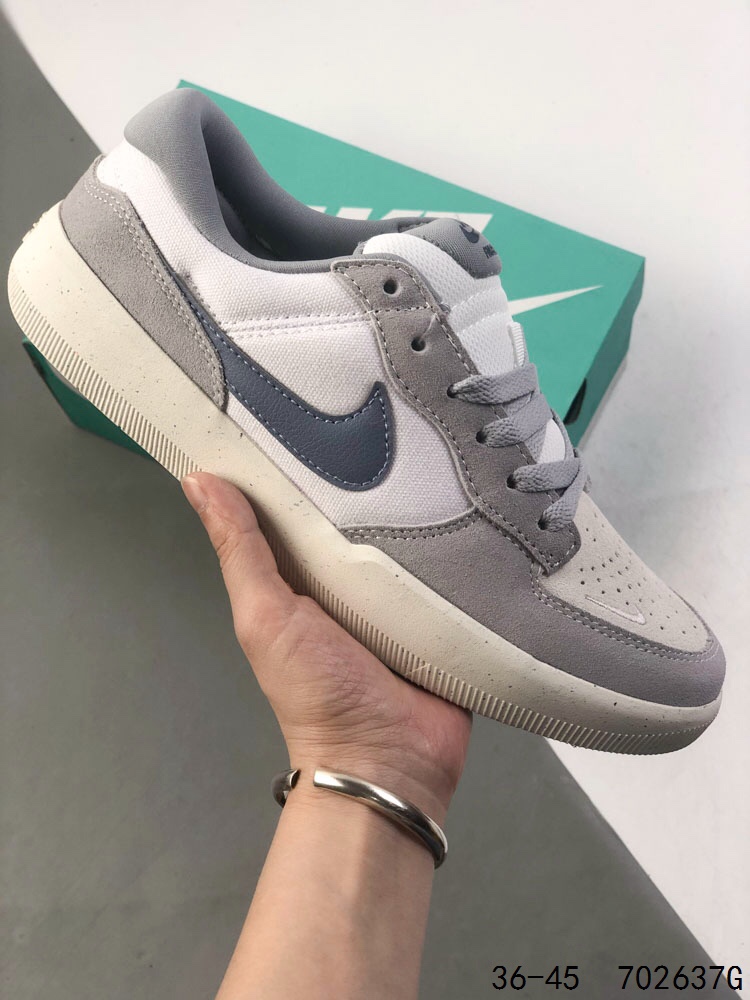 Nike SB Force 58 Skate Shoes - Grey/White, Comfortable & Durable Design 2 i1746971314 7607 0