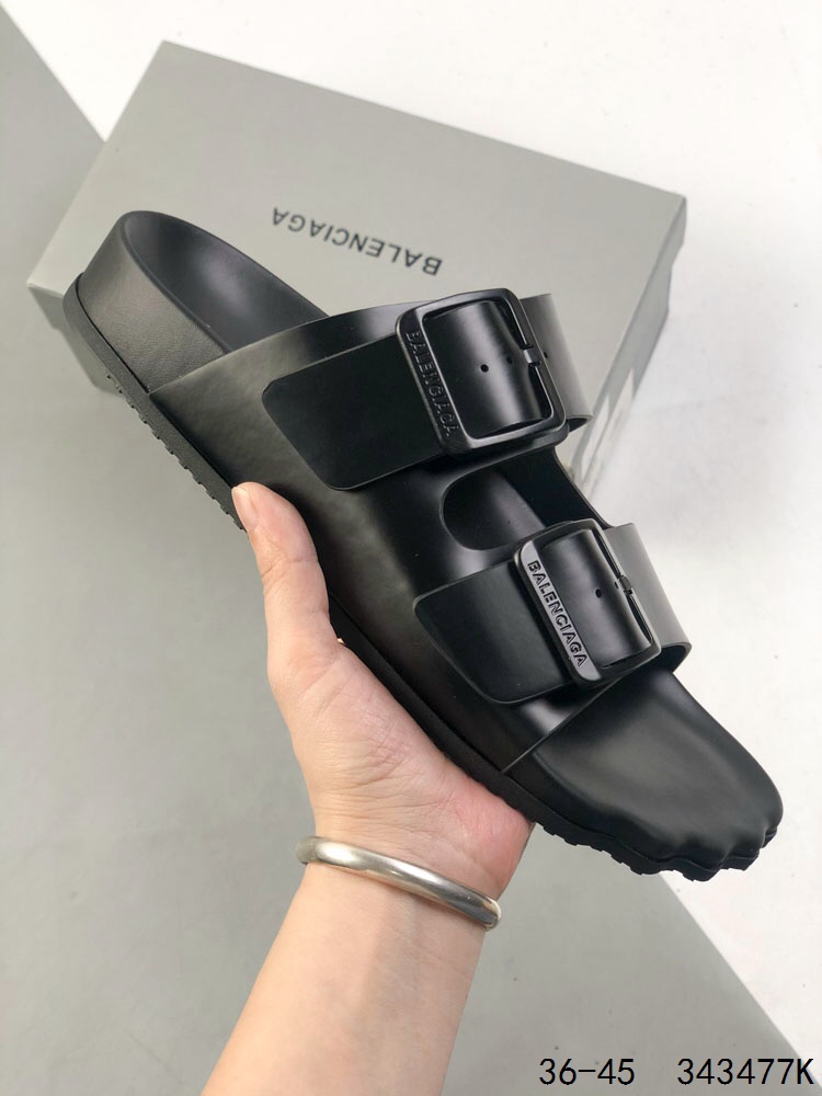 Balenciaga Brown Leather Sandals, Double Buckle, Soft Footbed, Sizes 36-45 5 i1746982977 3677 3