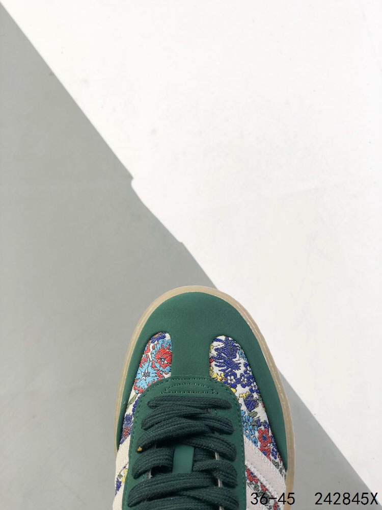 Adidas Sambae Valentine Xlg, Green Floral Leather Low-Top Sneakers 9 i1746983536 1592 7