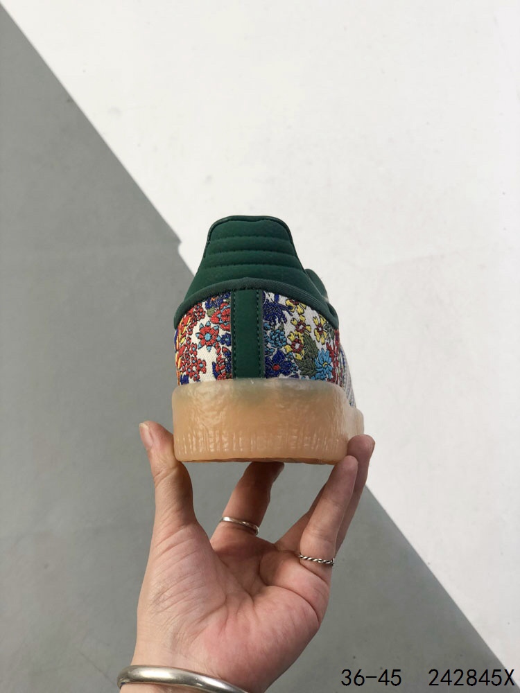 Adidas Sambae Valentine Xlg, Green Floral Leather Low-Top Sneakers 10 i1746983536 7113 8