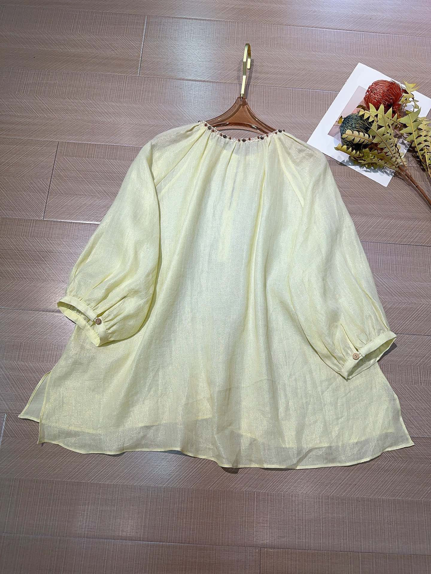Elegant Linen Top with Embroidered Details | French Resort Style 8 i1747023695 6136 7