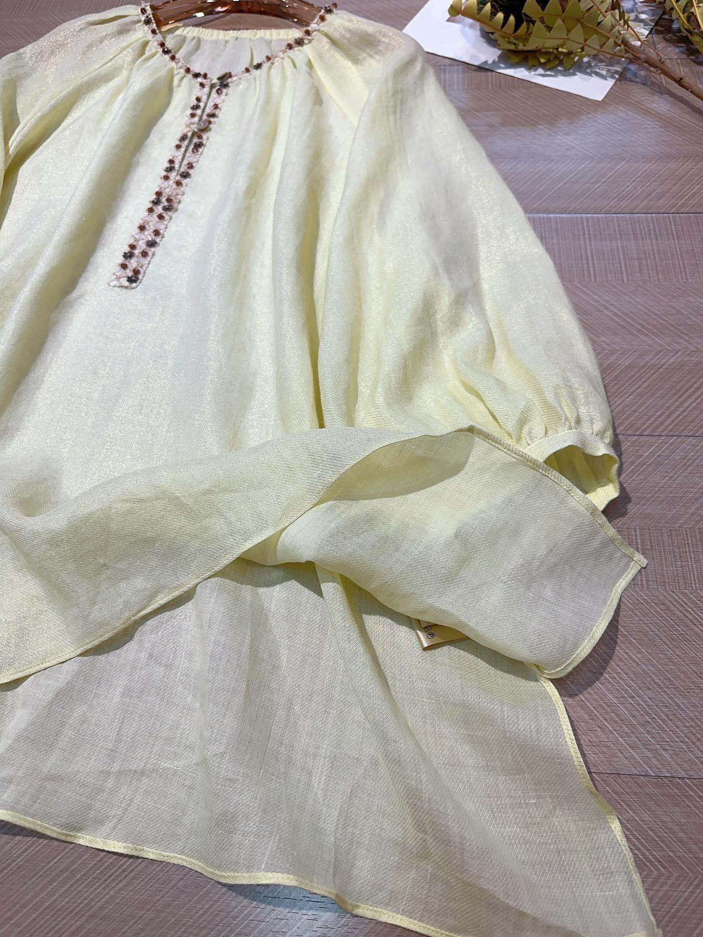 Elegant Linen Top with Embroidered Details | French Resort Style 9 i1747023695 986 8