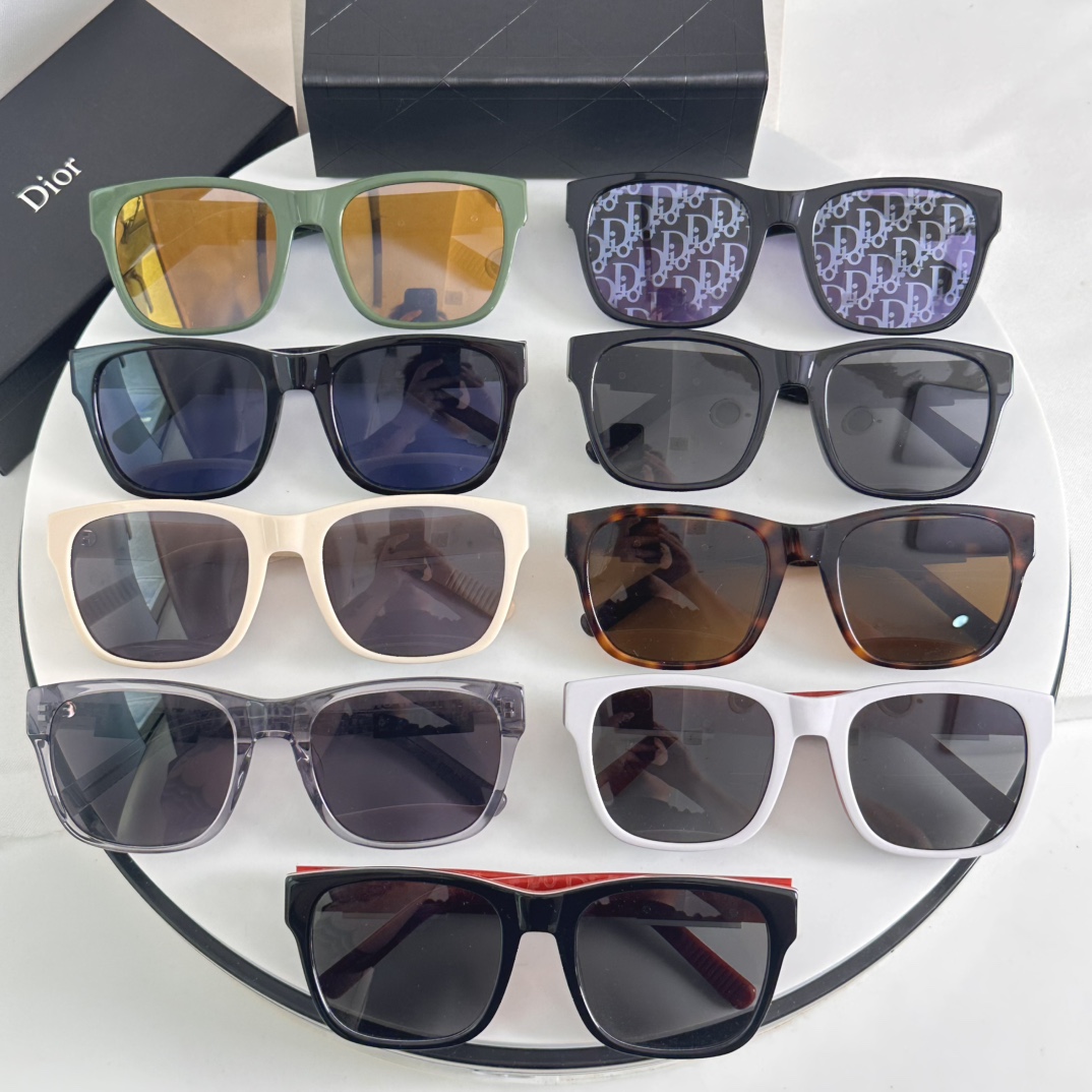  ‼️ 官网图 新品 🔥迪奥板材字母太阳眼镜 Dior B23 S2F 时尚CD高级方形潮款墨镜🕶 男女