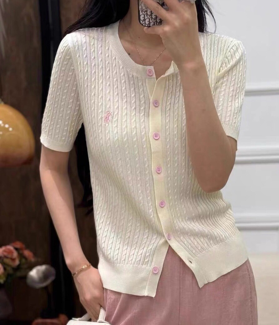 Women's Fine Knit Cardigan with Embroidered Logo - Soft Tencel Fabric 1 i1747044277 1165 1