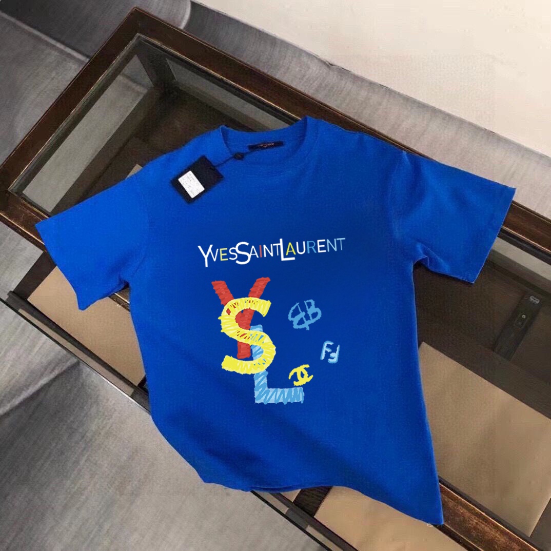 Saint Laurent 品牌【YSL圣罗兰】(胖子福音) 男士休闲短袖T恤 2025春夏新品