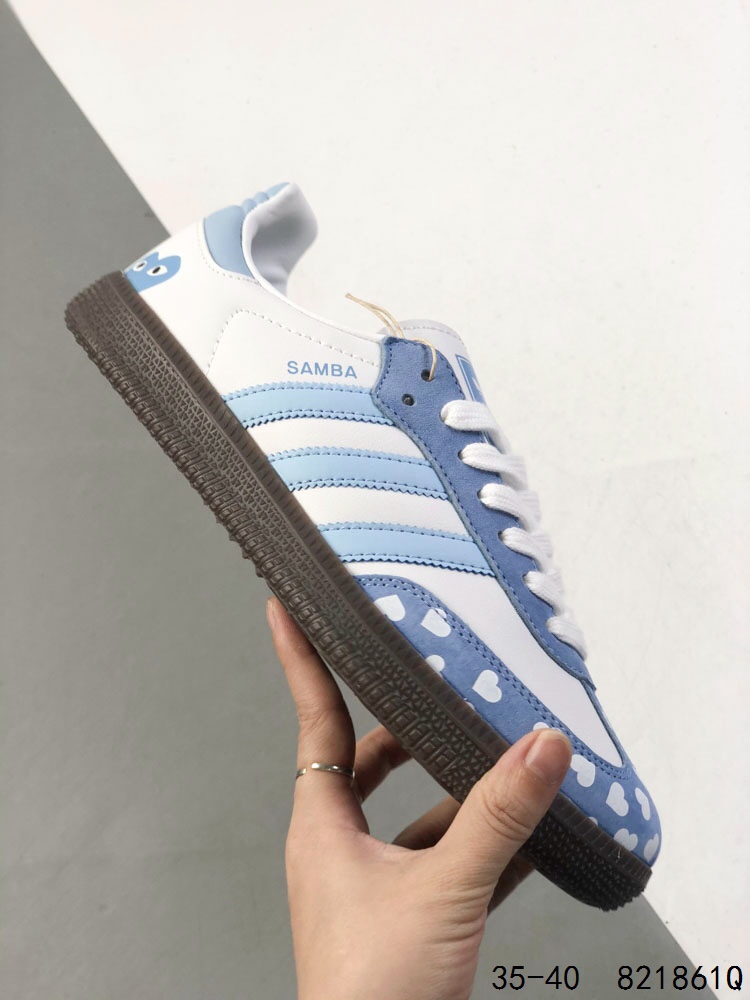 Adidas Samba Vegan OG CDG Play Low-Top Sneakers - Blue/White 5 i1747065019 6753 3