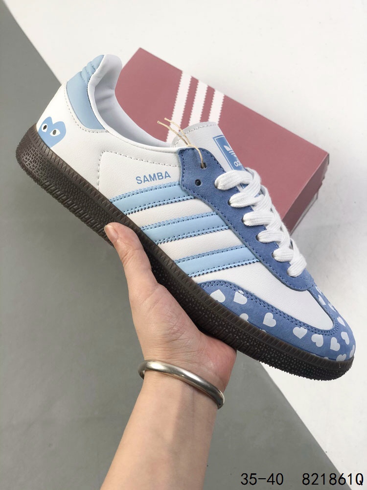 Adidas Samba Vegan OG CDG Play Low-Top Sneakers - Blue/White 2 i1747065019 7166 0
