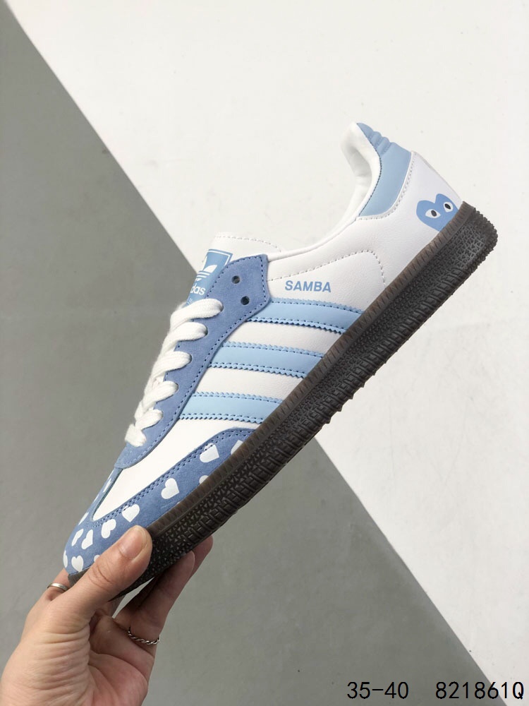 Adidas Samba Vegan OG CDG Play Low-Top Sneakers - Blue/White 7 i1747065019 751 5