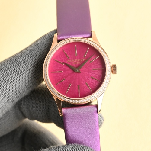Patek Philippe 4897 Women's Classic Watch - Rose Gold, Diamond Bezel, Purple 1 Patek Philippe 4897 Women's Classic Watch - Rose Gold, Diamond Bezel, Purple