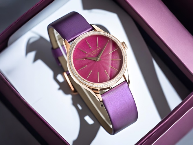 Patek Philippe 4897 Women's Classic Watch - Purple Leather & Diamond Accents 1 Patek Philippe 4897 Women's Classic Watch - Purple Leather & Diamond Accents