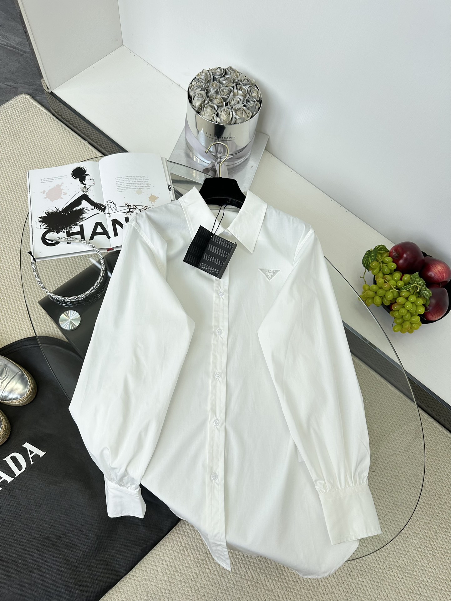 Prada Embroidered Logo Dress with Size Options and Collar Shirt1 Synced - 图片 3