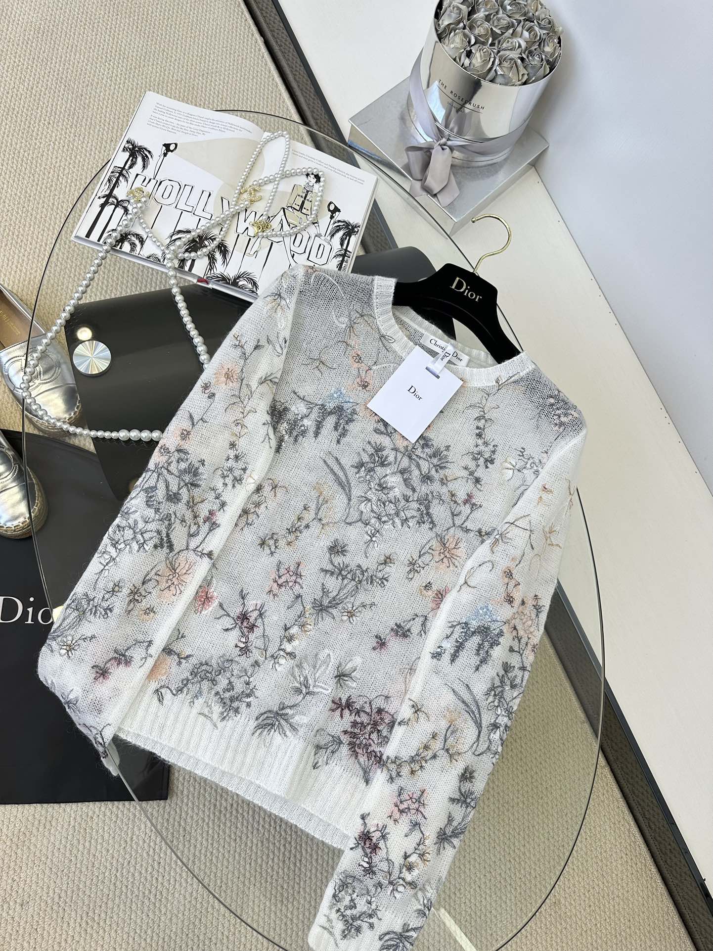 Dior Embroidered Wool-Blend Sweater: A Luxurious Floral Knit Top 3 i1747072624 3826 2
