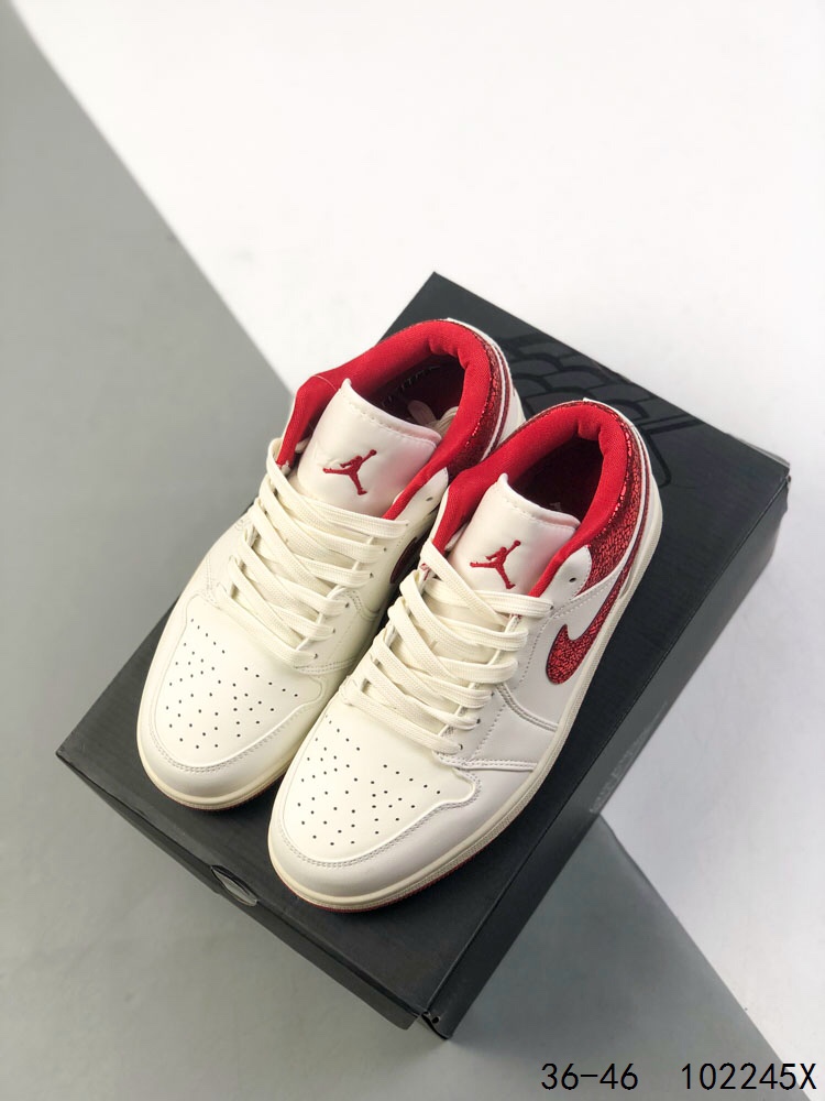 Air Jordan 1 Low White/Red Retro Sneakers - Classic Style, Modern Comfort 3 i1747094377 3933 1