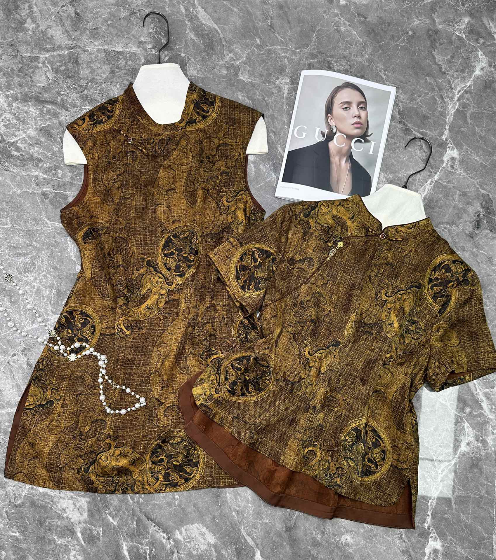 Elegant Dragon Print Silk Blouse, Chinese Style Top for Women, S-XL 7 i1747108204 3024 6