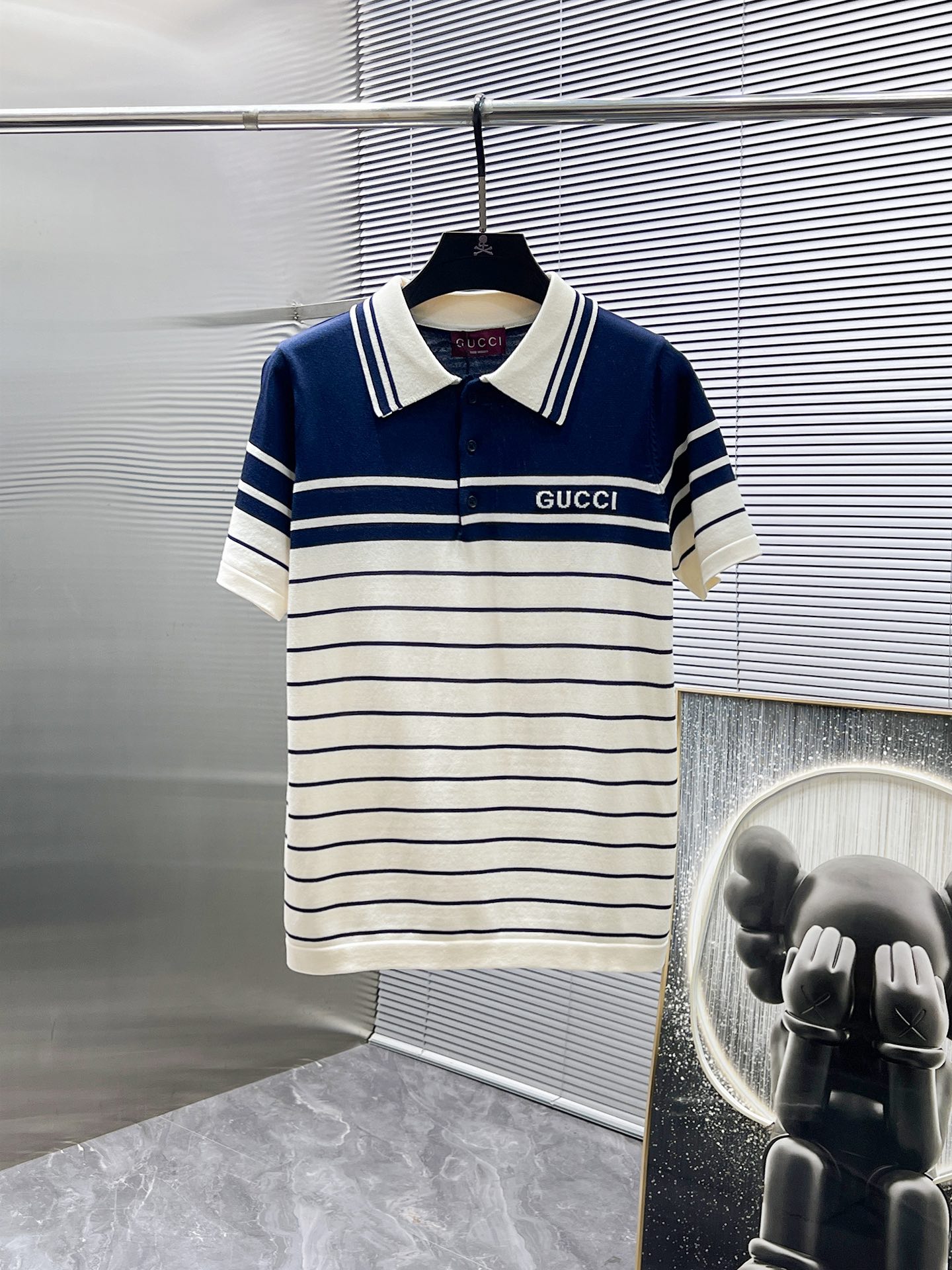 P145 Gucci GUCCI 2026ss nuevo estilo cuello vuelto manga corta polo de punto, versión de alta gama! Tejido personalizad…