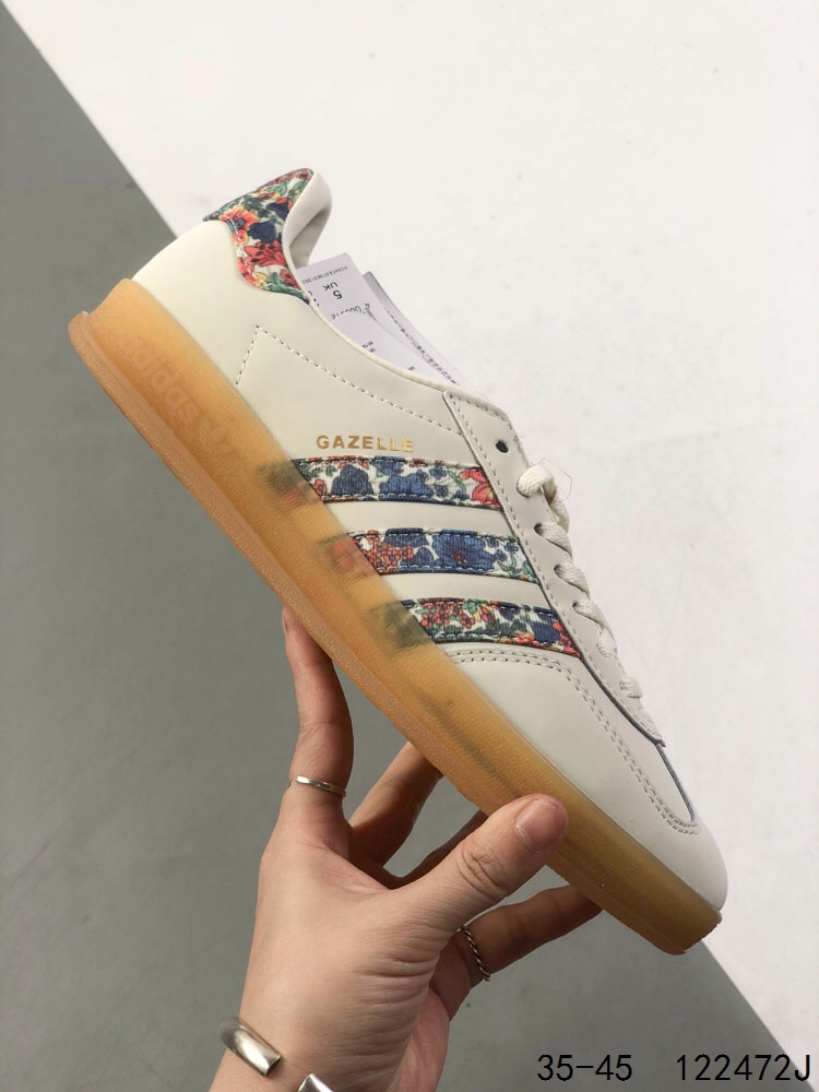 Adidas Gazelle Indoor Low-Top Sneakers - Floral Accents, Cushioned Comfort 5 i1747155748 200 3