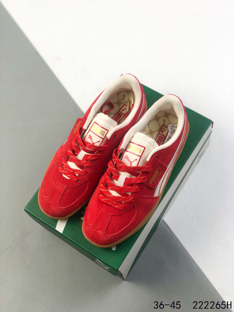 Puma Palermo OG Retro Sneakers - Red Suede Classic Shoes, Unisex Design 3 i1747155957 3451 1