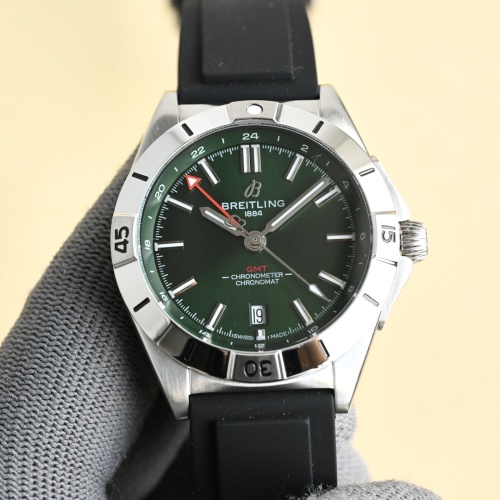 Breitling Chronomat Automatic GMT 40 Green Dial Rubber Strap Watch 1 Breitling Chronomat Automatic GMT 40 Green Dial Rubber Strap Watch