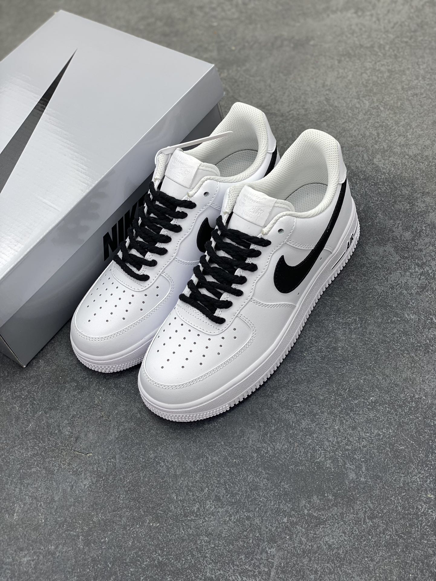 图片[8]-Nike Air Force 1 Low’07 白黑麻绳 空军一号低帮休闲板鞋 定制皮料 定制鞋盒 配件齐全 原楦原纸板 纯正空军版型 内置全掌气垫 货号：ZH0316-072 尺码：36 36.5 37.5 38 38.5 39 40 40.5 41 42 42.5 43 44 44.5 45-选品中心