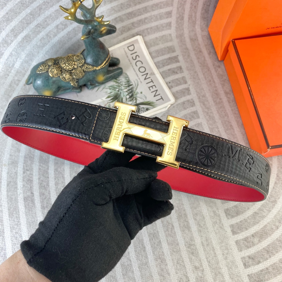 爱马仕💕 特种皮腰带系列 ，原厂五金精品不锈钢扣，手感柔软舒适 宽3.8CM。