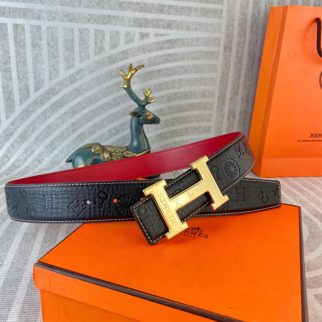 爱马仕💕 特种皮腰带系列 ，原厂五金精品不锈钢扣，手感柔软舒适 宽3.8CM。