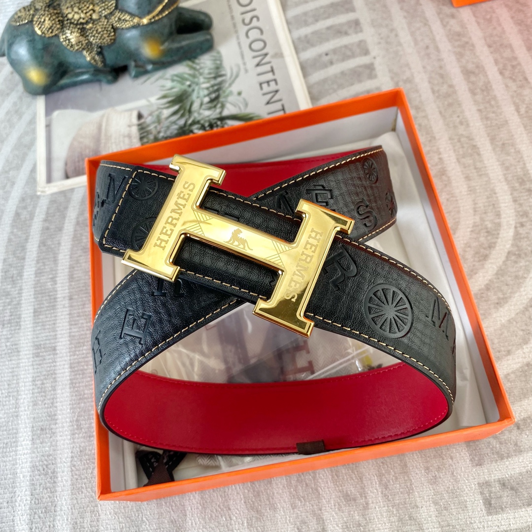 爱马仕💕 特种皮腰带系列 ，原厂五金精品不锈钢扣，手感柔软舒适 宽3.8CM。