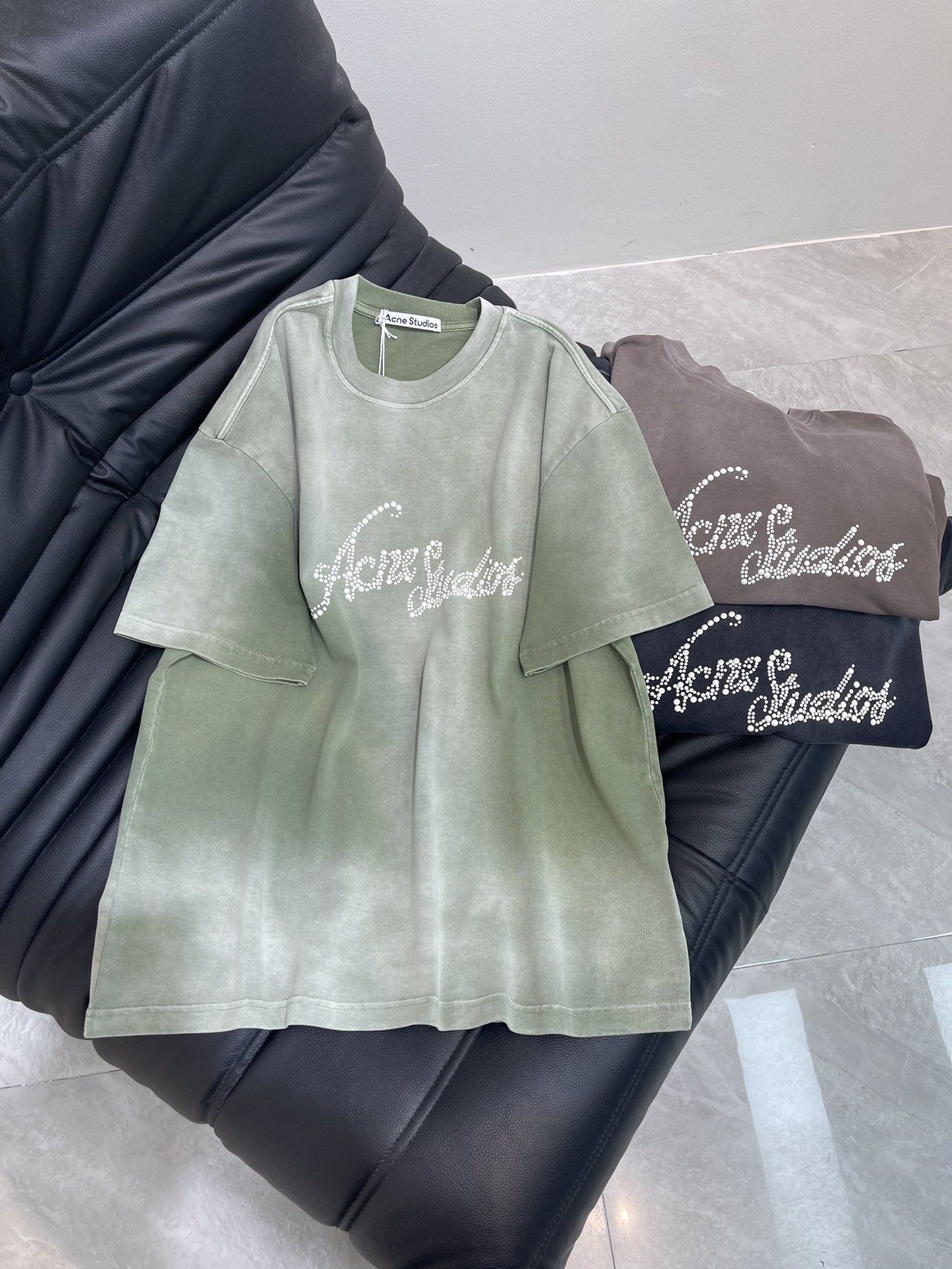 NO:335967,Acne Studios Ac 25ss 3D Embossed Hot Diamond Gradient Color Loose Short Sleeve T-shirt Same Model for Men and Women Original Custom Dyeing SML, Acne Studios, Dior, T-shirt, Tees, t-shirt, alexander wang19860909Acne Studios Ac 25ss 3D浮雕烫钻渐变色宽松短袖T恤 男女同款 原版定制染色 SML,,acne studios,dior,T-shirt,tees，t-shirt,alexander wang,Women's clothing