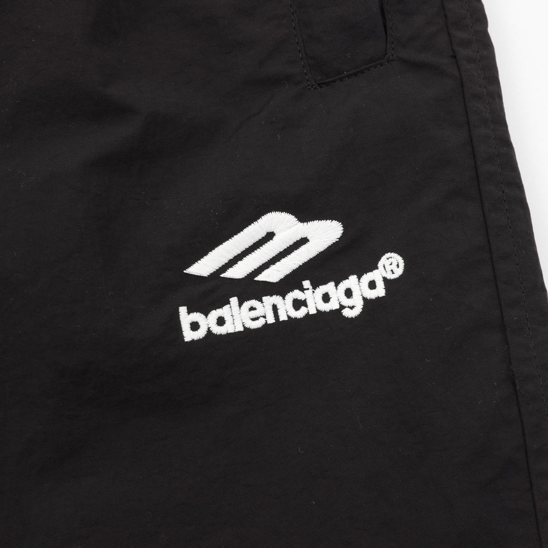 BALENCIAGA/巴黎世家 3M字母小标刺绣短裤 黑色