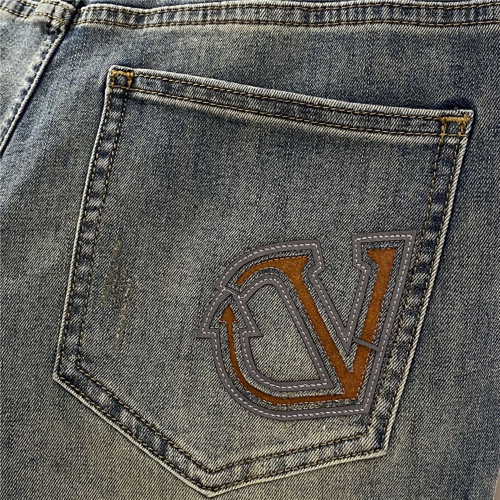 Val*ntino 2025 Indigo Blue Jeans | Island Cotton, Slim Fit Denim Trousers 10 i1747318303 8118 8
