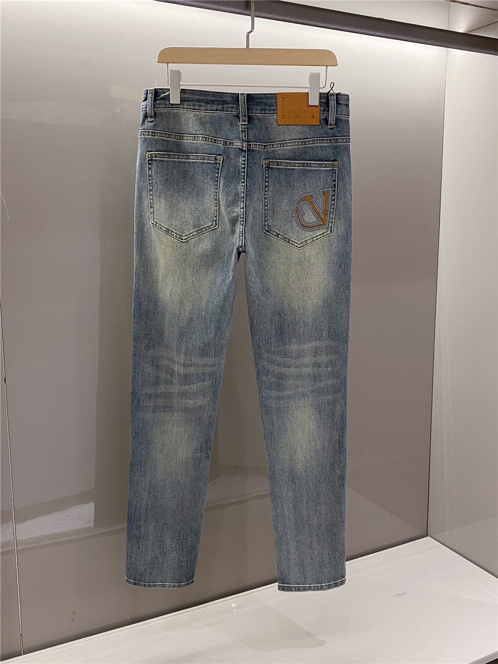 Val*ntino 2025 Indigo Blue Jeans | Island Cotton, Slim Fit Denim Trousers 3 i1747318303 9460 1