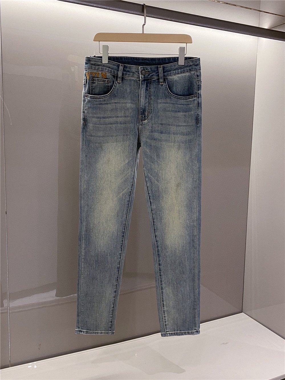 Val*ntino 2025 Indigo Blue Jeans | Island Cotton, Slim Fit Denim Trousers 2 i1747318303 9904 0