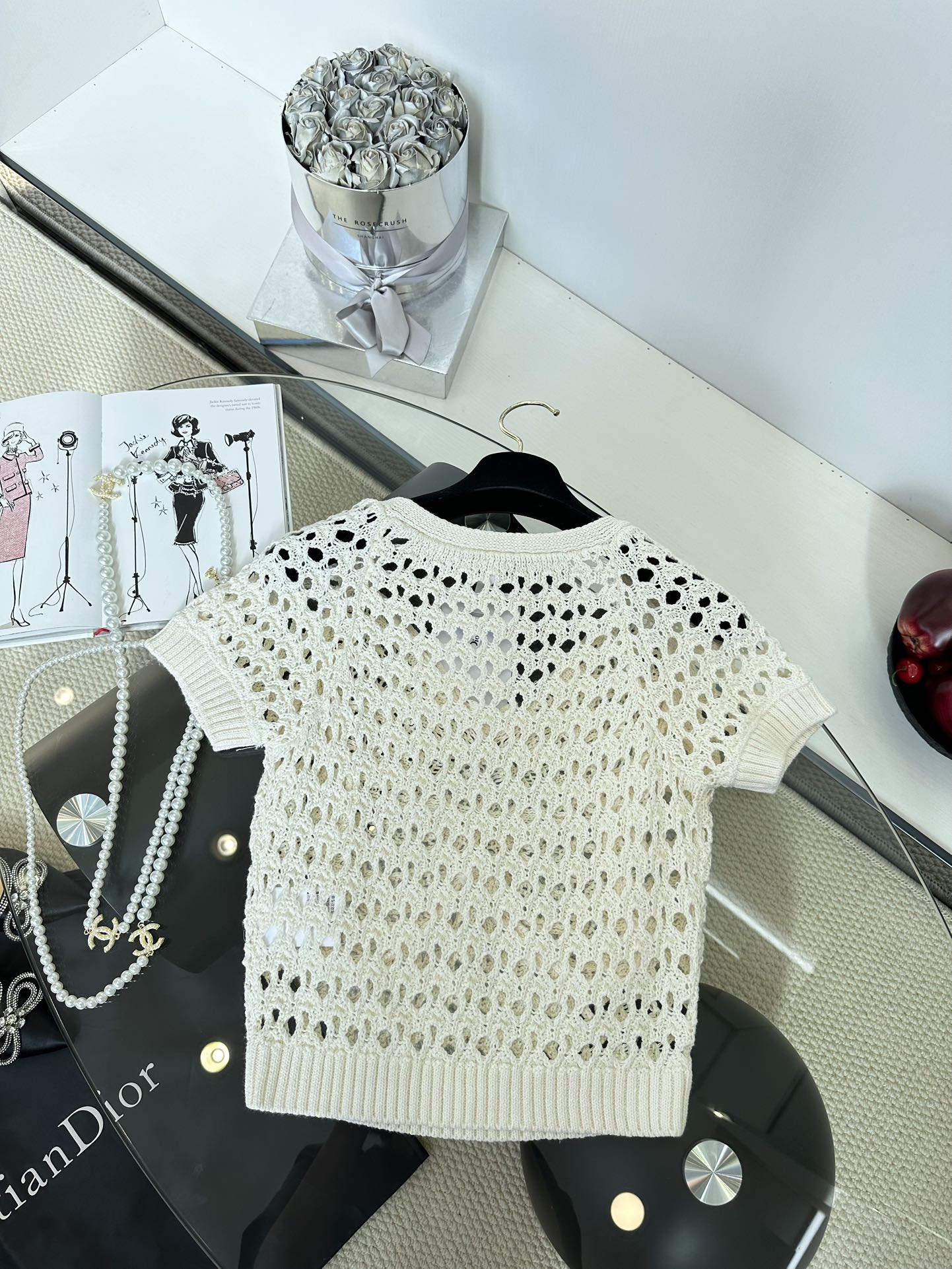 Crochet Knit Set with Floral Embroidery - Elegant Two-Piece Outfit 5 i1747326106 379 3