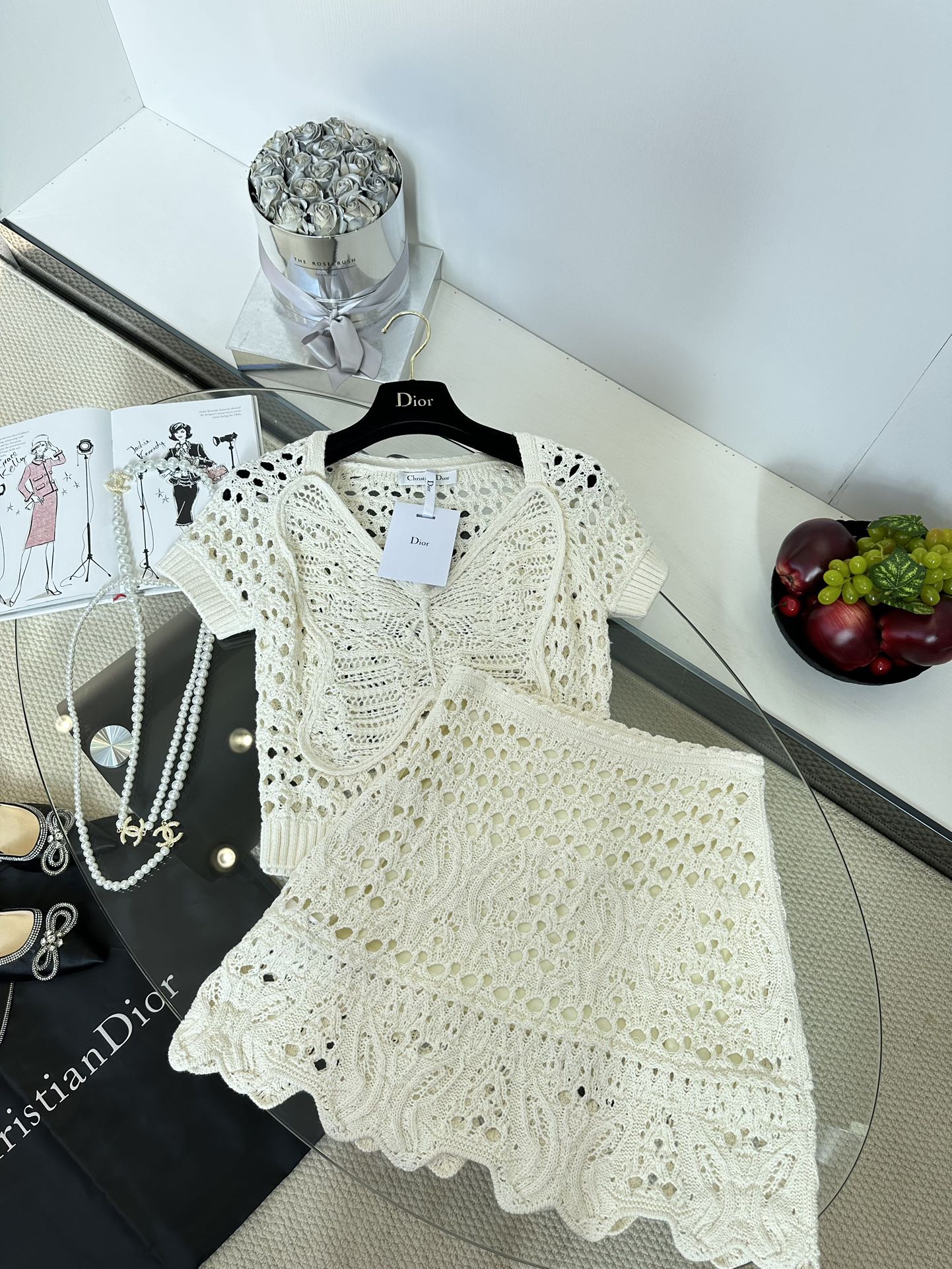 Crochet Knit Set with Floral Embroidery - Elegant Two-Piece Outfit 3 i1747326106 9655 1